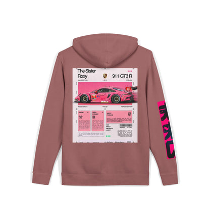 Pigment-Dyed Hoodie — Retro Racing Car Graphic ("911 GT3R")