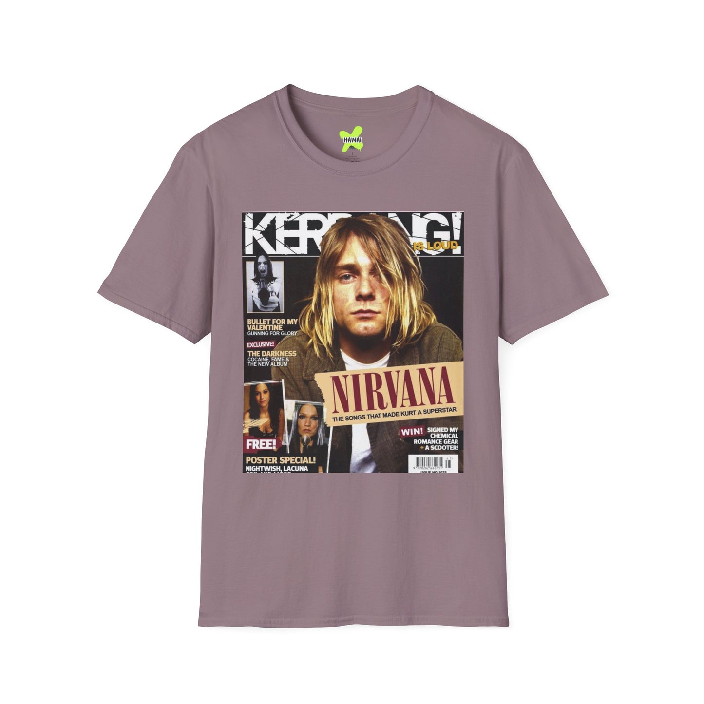 Retro Nirvana Unisex Softstyle T-Shirt - Vintage Magazine Design