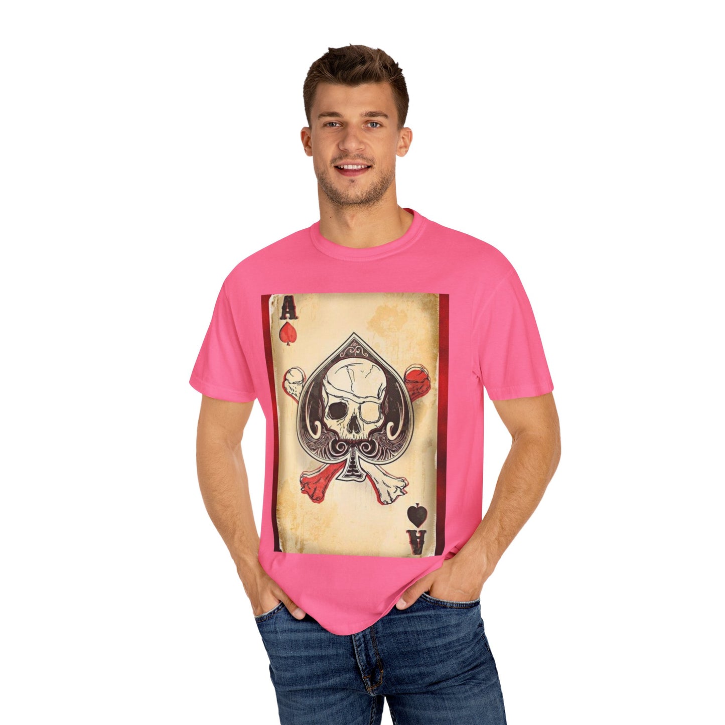 Vintage Skull & Ace of Spades Unisex T-Shirt - Perfect for Gamers and Rock Fans