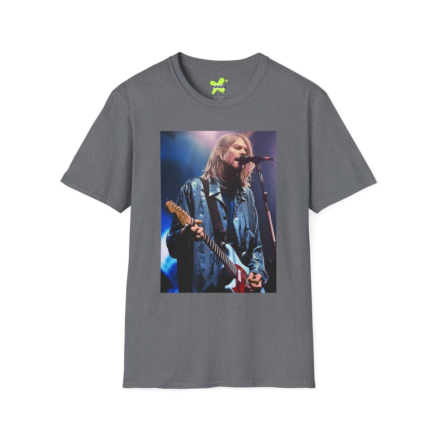 Kurt Cobain Unisex Softstyle T-Shirt - Retro Grunge Band Tee