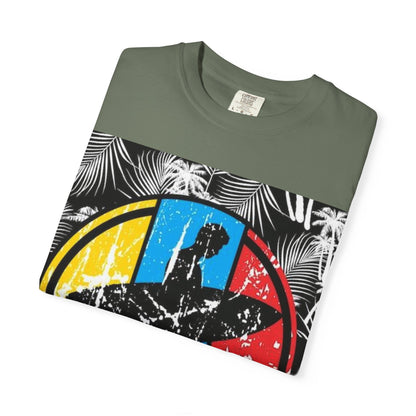 Surf Coast Unisex Garment-Dyed T-shirt - Retro Beach Vibes, Summer Essential, Surfing Gift, Casual Wear, Vacation Style