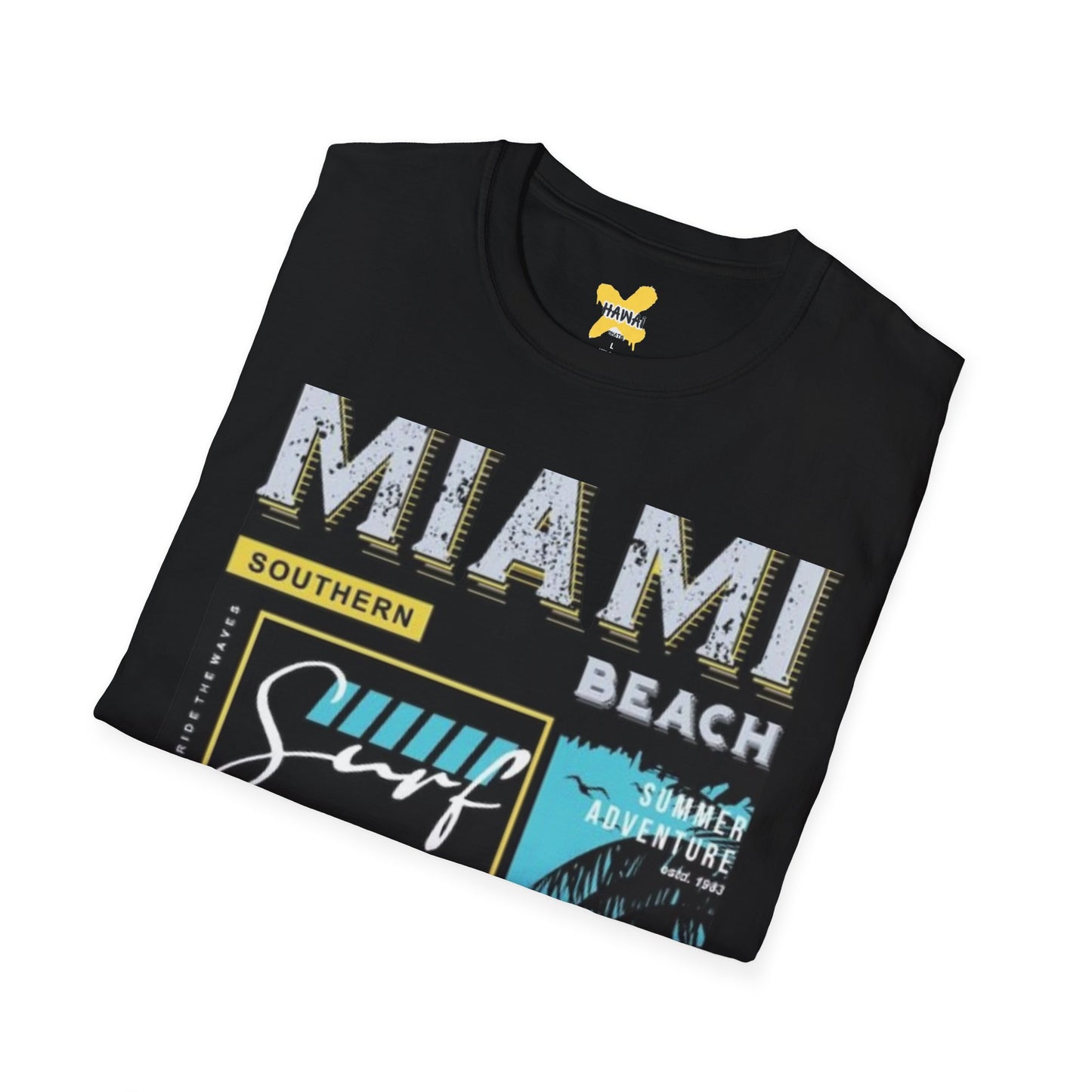 Miami Beach Surf Adventure Unisex Softstyle T-Shirt