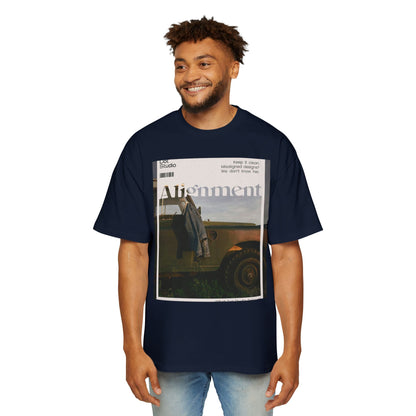 Alignment Vintage Jeep Graphic Tee – Men's Oversized Photo Print