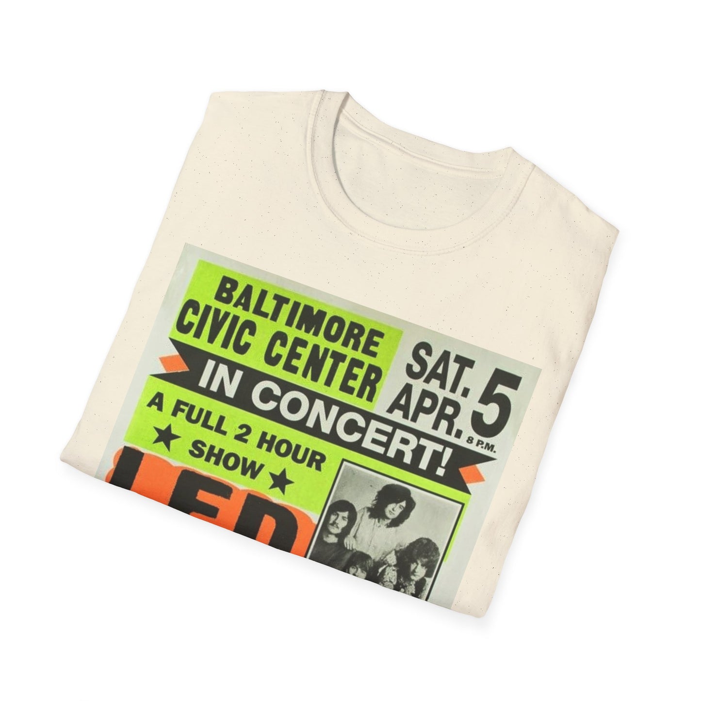 Retro Concert Tee - Led Zeppelin Vintage Style T-Shirt, Music Lovers Gift, Unisex Graphic Tee, Nostalgic Band Shirt, Rock Concert Wear