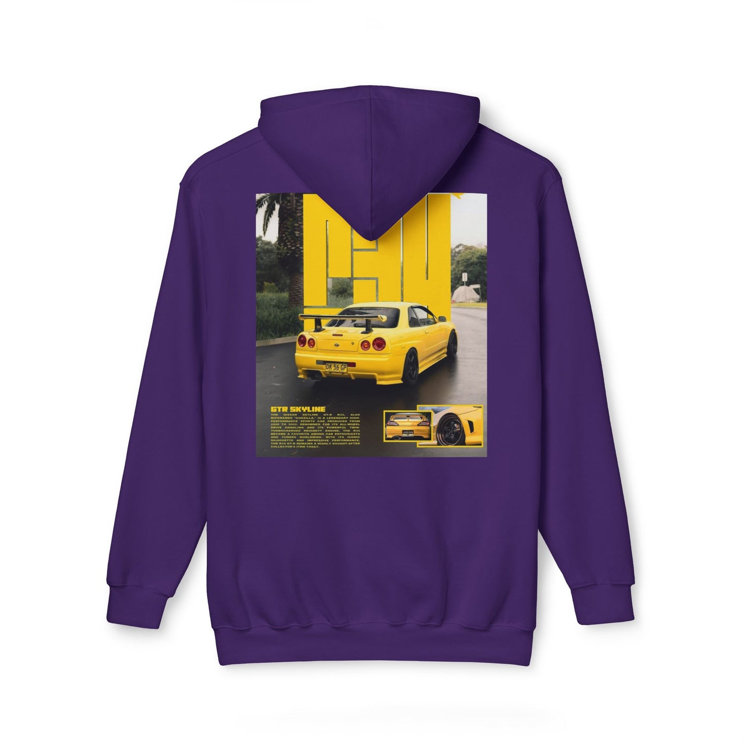 Unisex Hooded Sweatshirt - Retro Car Graphic - Made in the USA