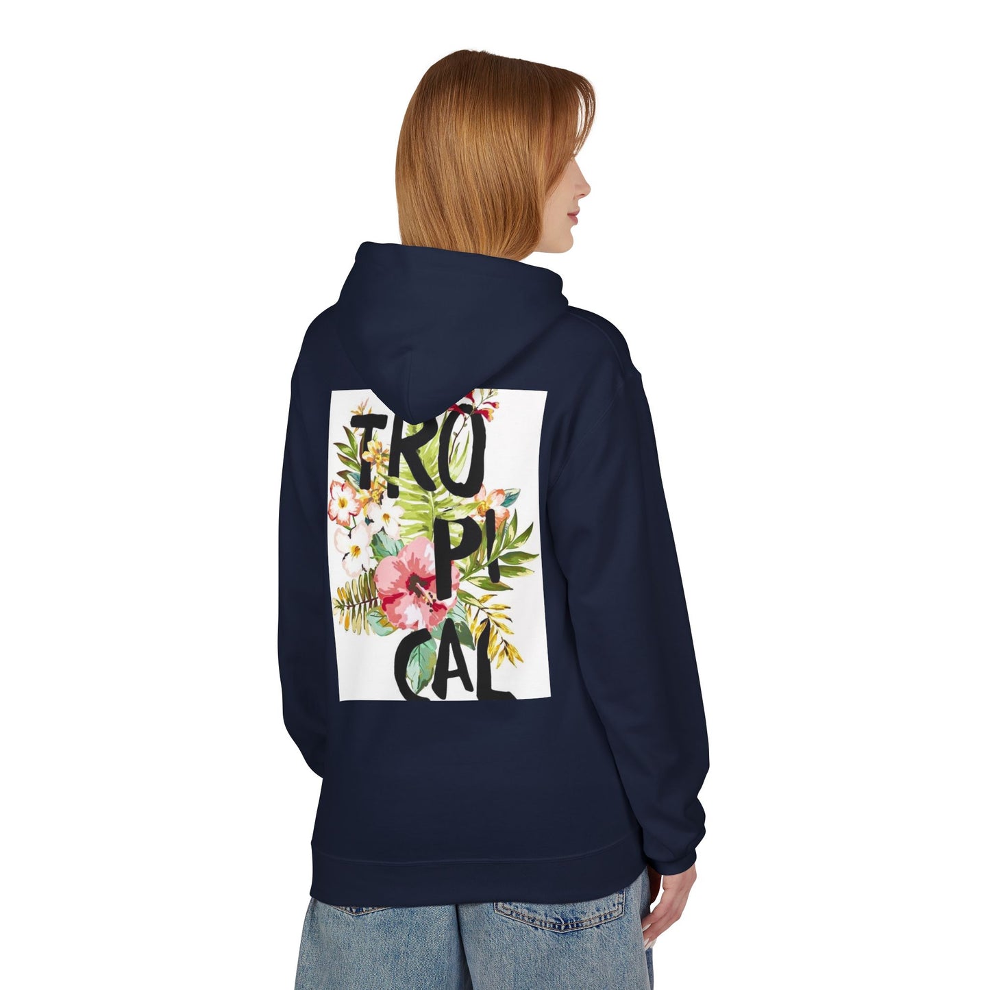 Tropical Floral Hoodie for Summer Vibes | Unisex Softstyle Fleece