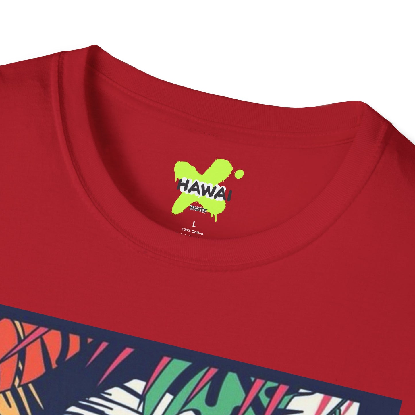 Hawaii Themed Unisex Softstyle T-Shirt | Tropical Vibes Tee