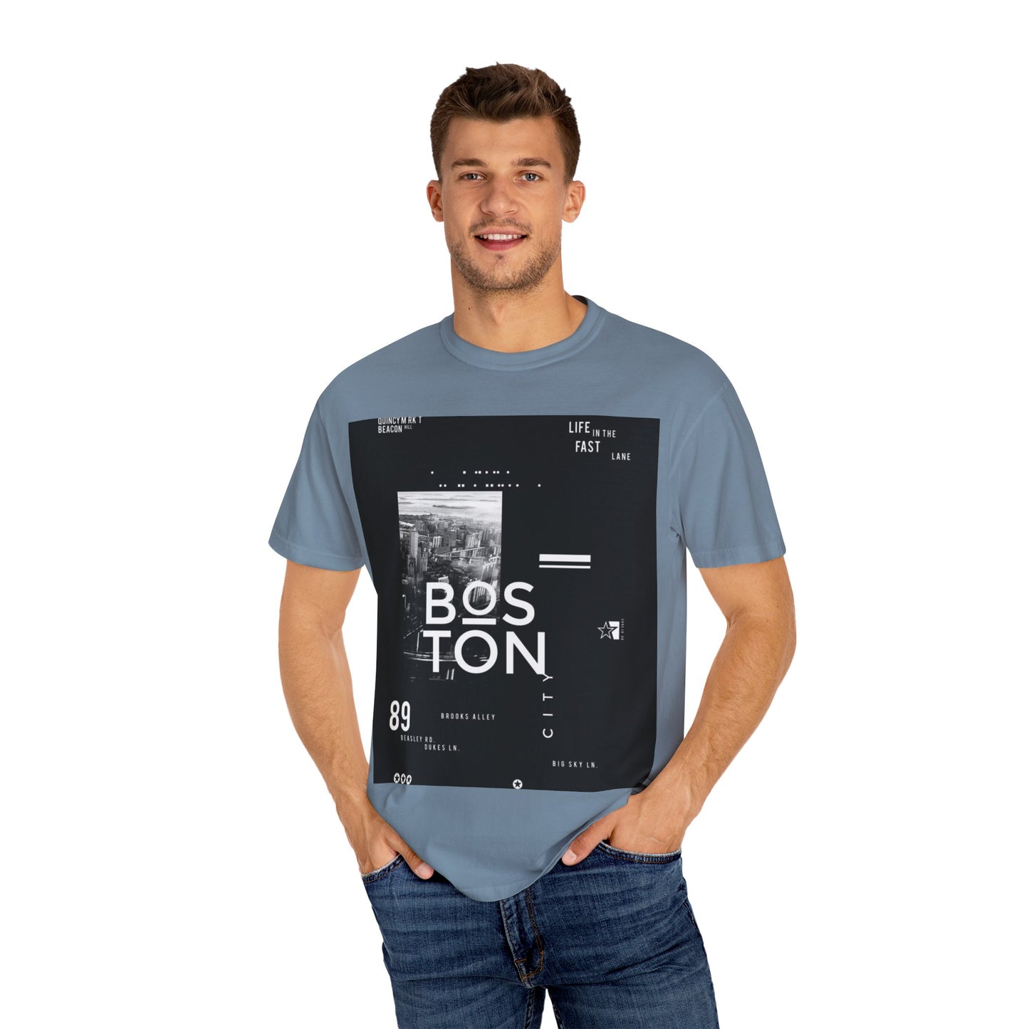 Boston Graphic Unisex T-Shirt, Casual Urban Style Tee, Gift for Travelers, Fashion Aesthetic Apparel, Streetwear Fashion