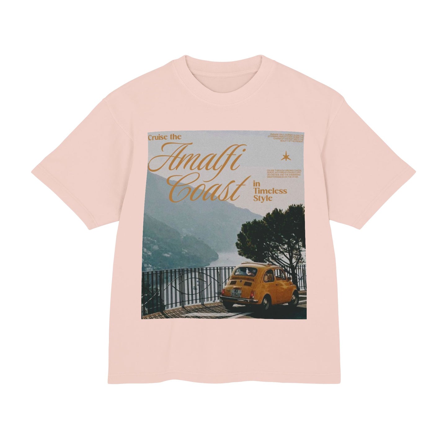 Amalfi Coast Vintage Fiat Tee – Retro Travel Graphic T-Shirt
