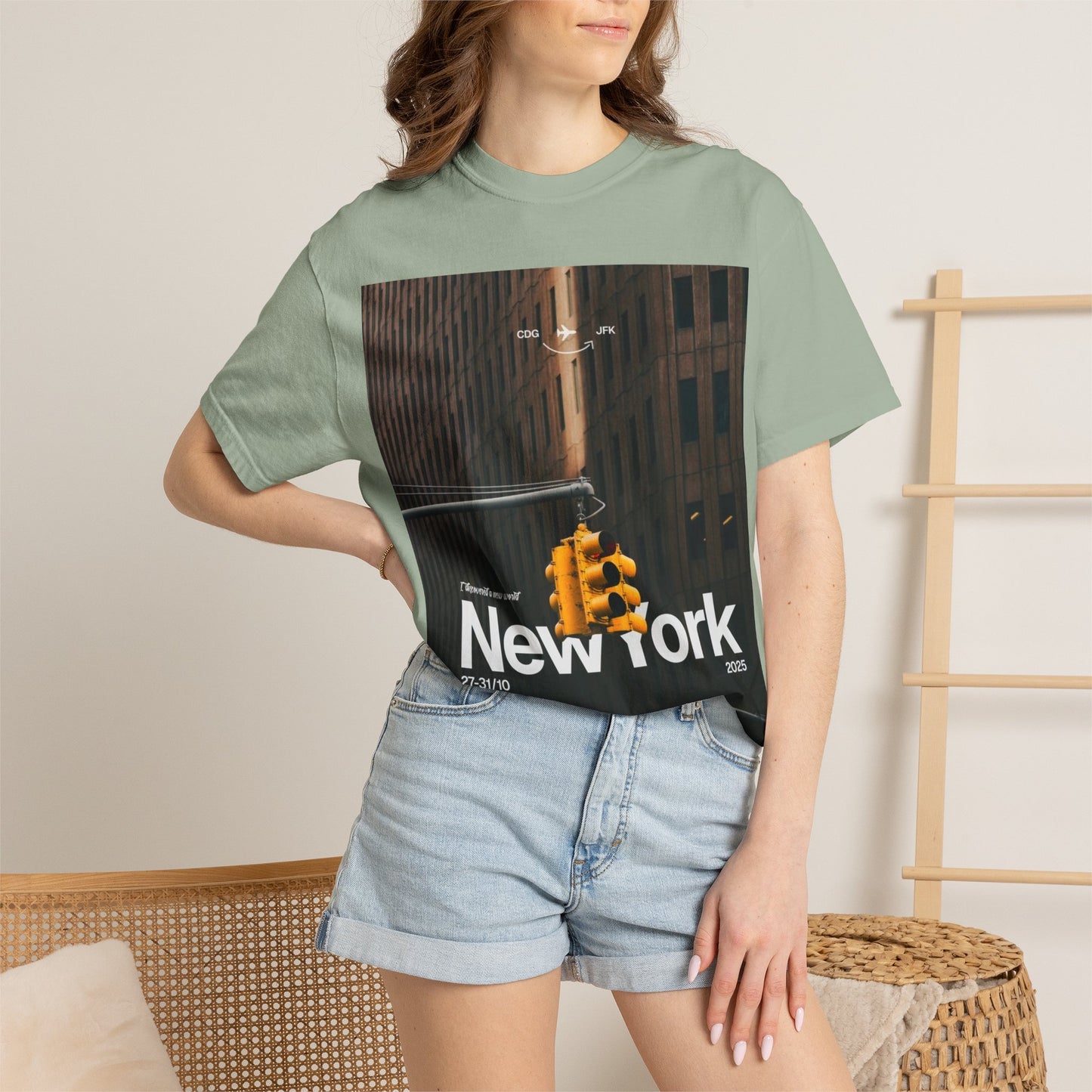 New York City Traffic Light Photo T‑Shirt — Urban Streetwear Tee