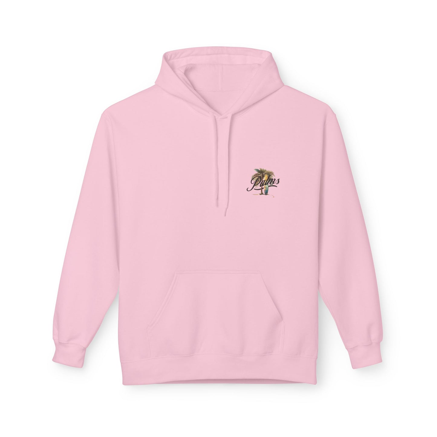 Cozy Beach Vibes Hoodie - Palm Tree & Surf Design