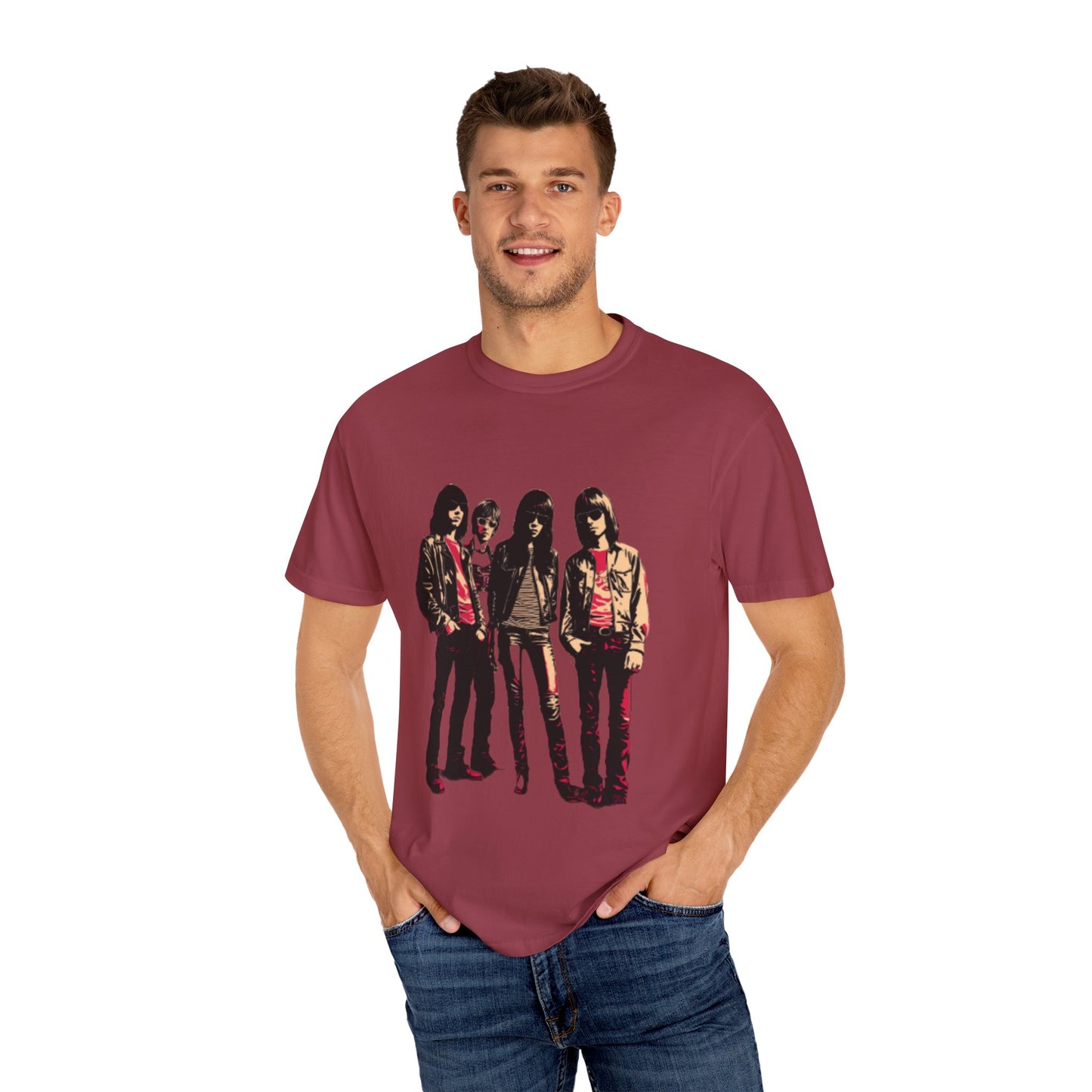 Rock Band Graphic Unisex Garment-Dyed T-Shirt