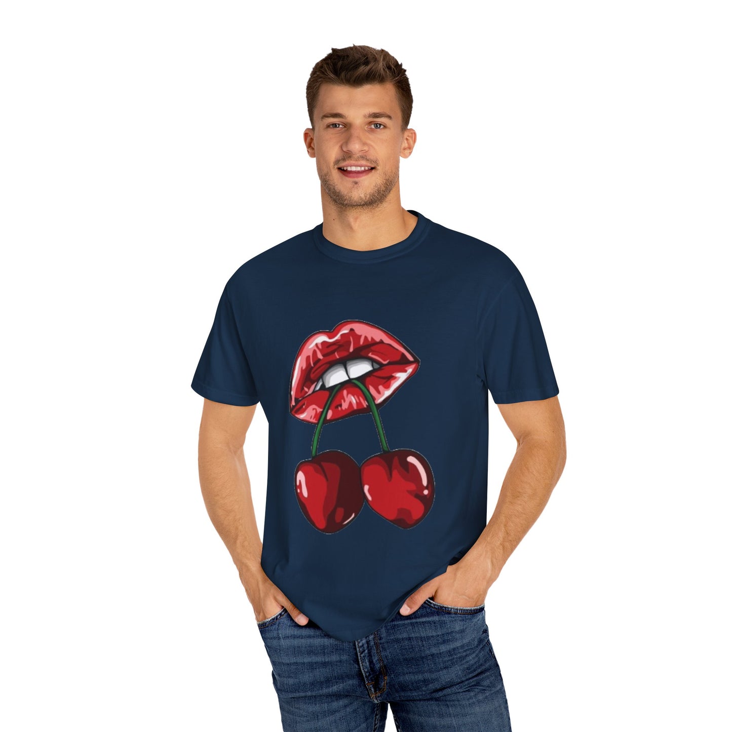 Retro Cherry Lips Unisex T-shirt - Trendy Graphic Tee