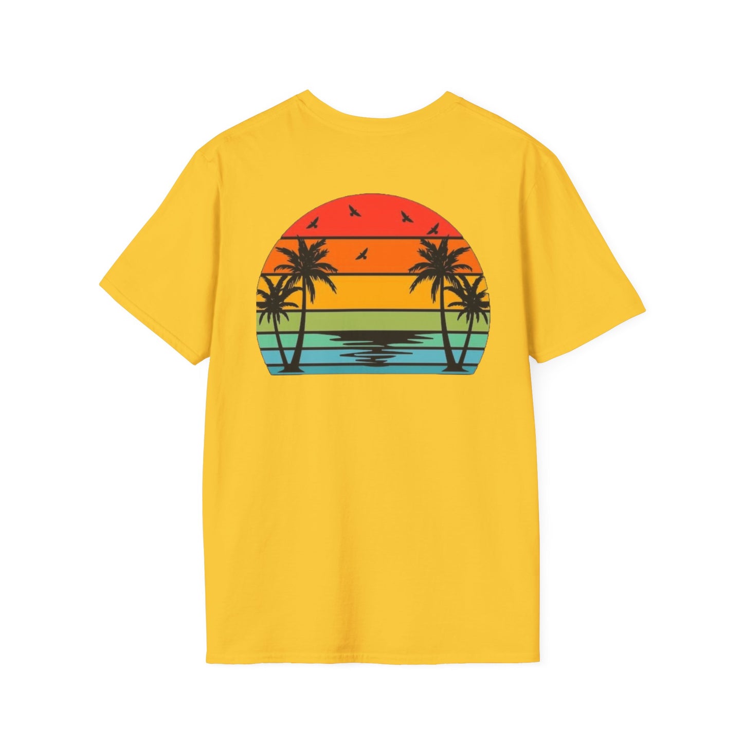 Tropical Sunset T-Shirt, Beach Vibes Tee, Unisex Graphic Shirt, Vacation Apparel, Summer Gift, Casual Wear