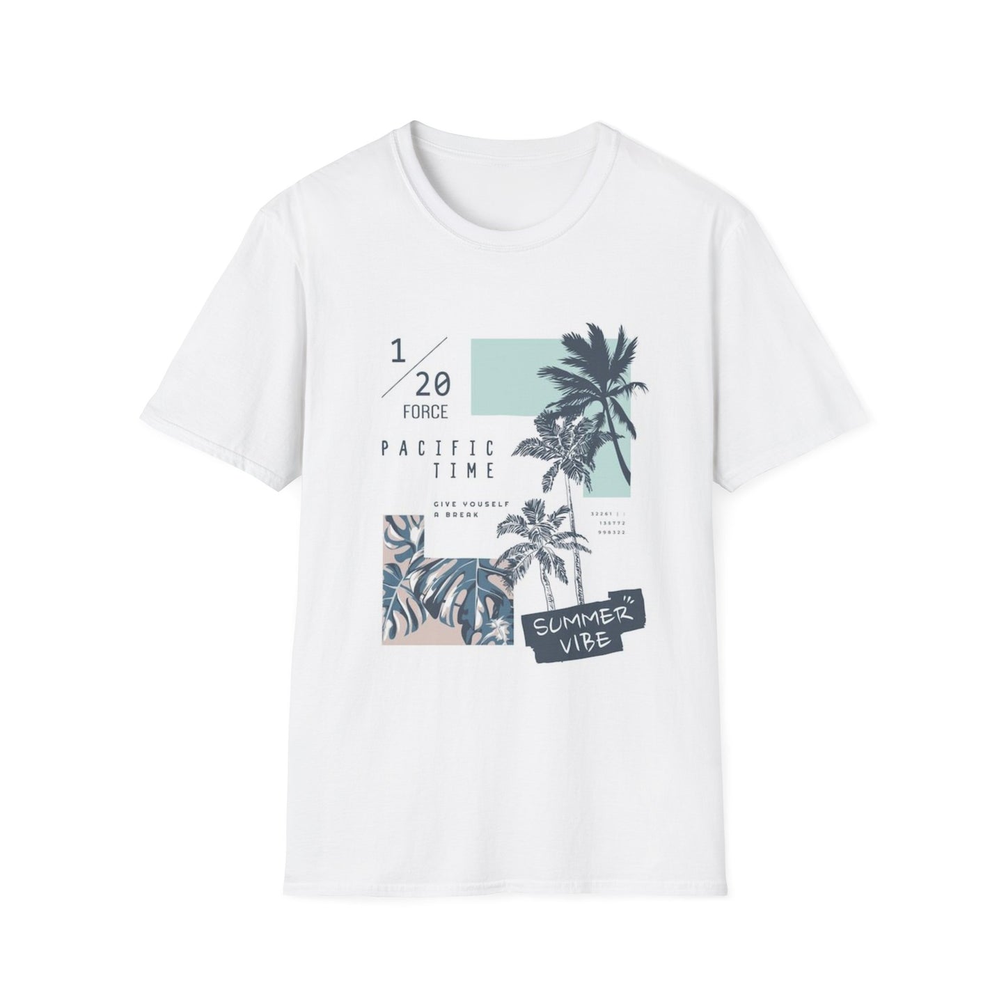 Summer Vibe Unisex Softstyle T-Shirt - Pacific Time Graphic Tee