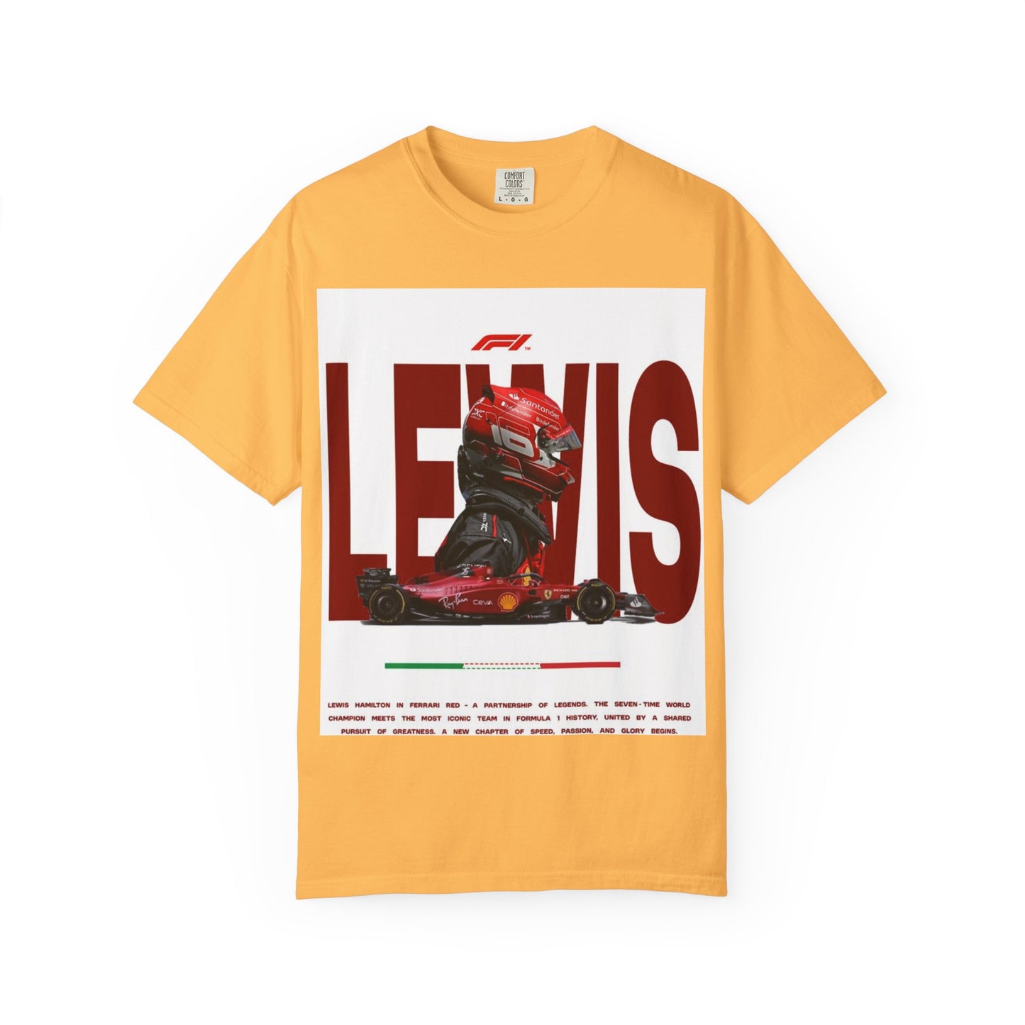 Lewis Hamilton F1 Unisex Garment-Dyed T-Shirt - Perfect for Racing Fans