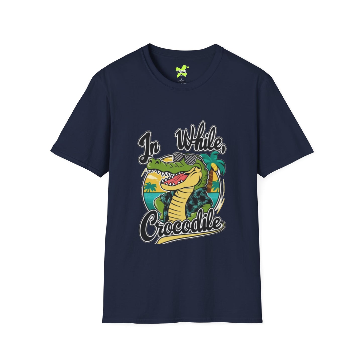 In Wild Crocodile Unisex Softstyle T-Shirt - Fun Graphic Tee for Animal Lovers