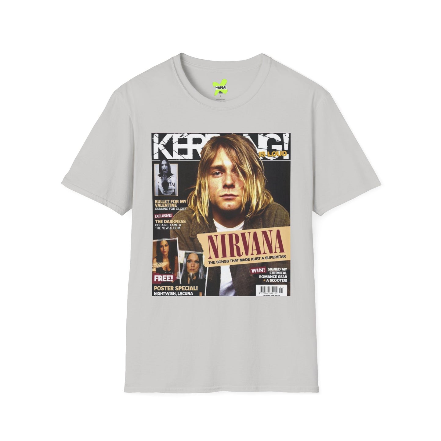 Retro Nirvana Unisex Softstyle T-Shirt - Vintage Magazine Design
