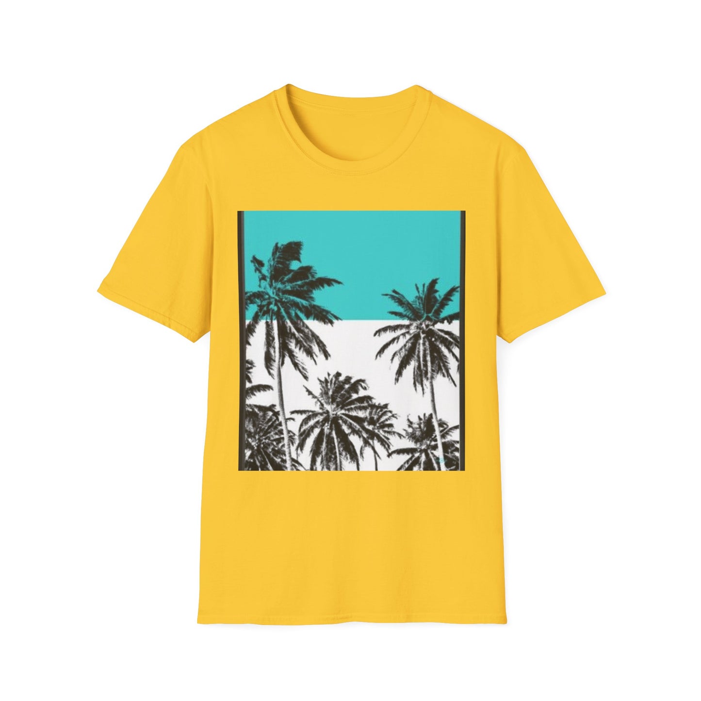 Tropical Palm Tree T-Shirt, Beach Vibes Tee, Summer Casual Wear, Vacation Top, Unisex Softstyle Shirt, Gift for Nature Lovers