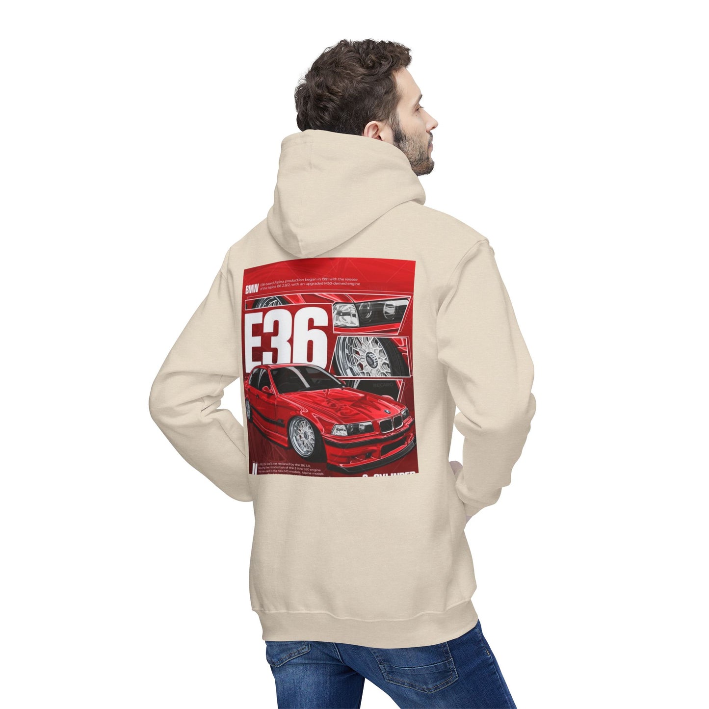 BMW E36 Unisex Hoodie, Car Lovers Gift, Automotive Sweatshirt, Made in USA Apparel, Cool Streetwear Design, Perfect for Car Shows