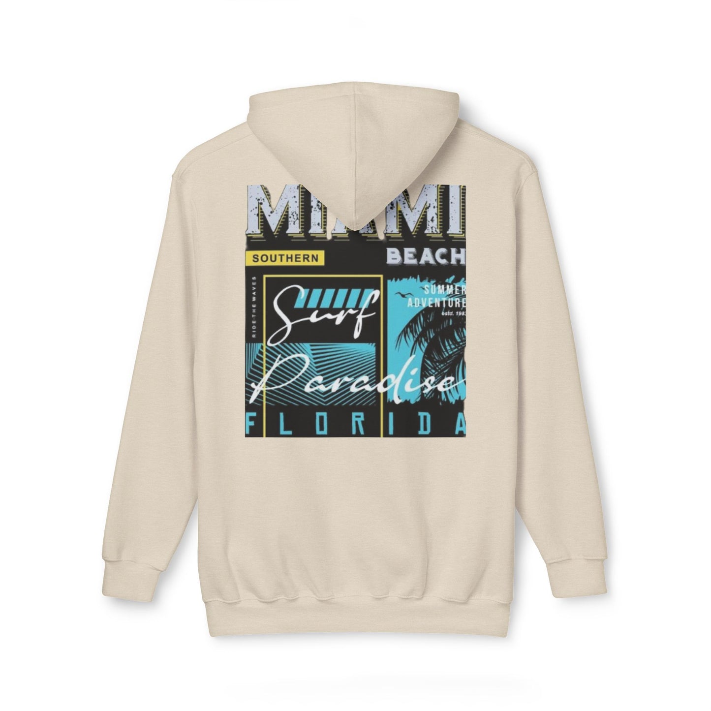 Miami Paradise Surf Unisex Hooded Sweatshirt - Made in USA