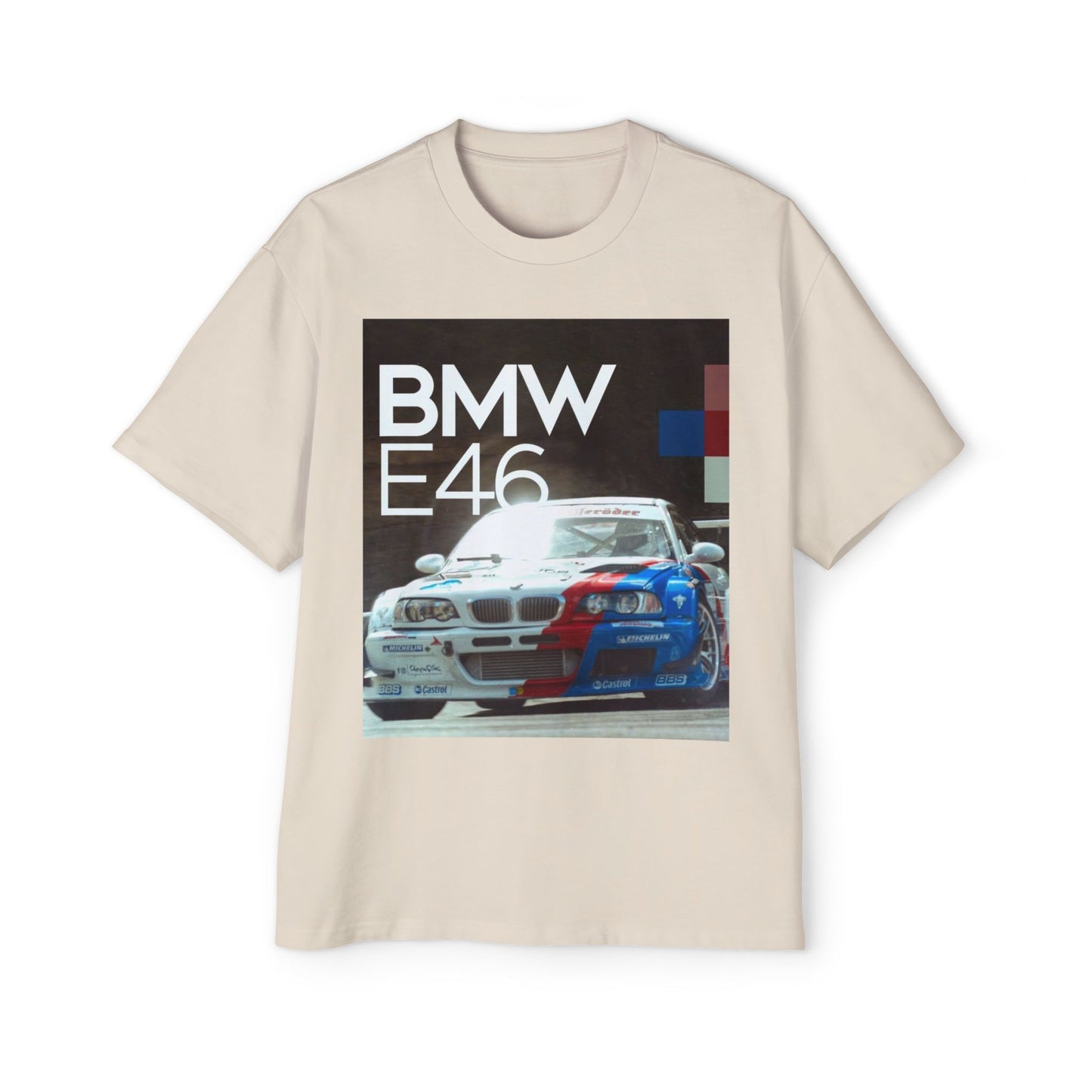 BMW E46 Racing Tee — Mens Oversized Car Graphic T-Shirt