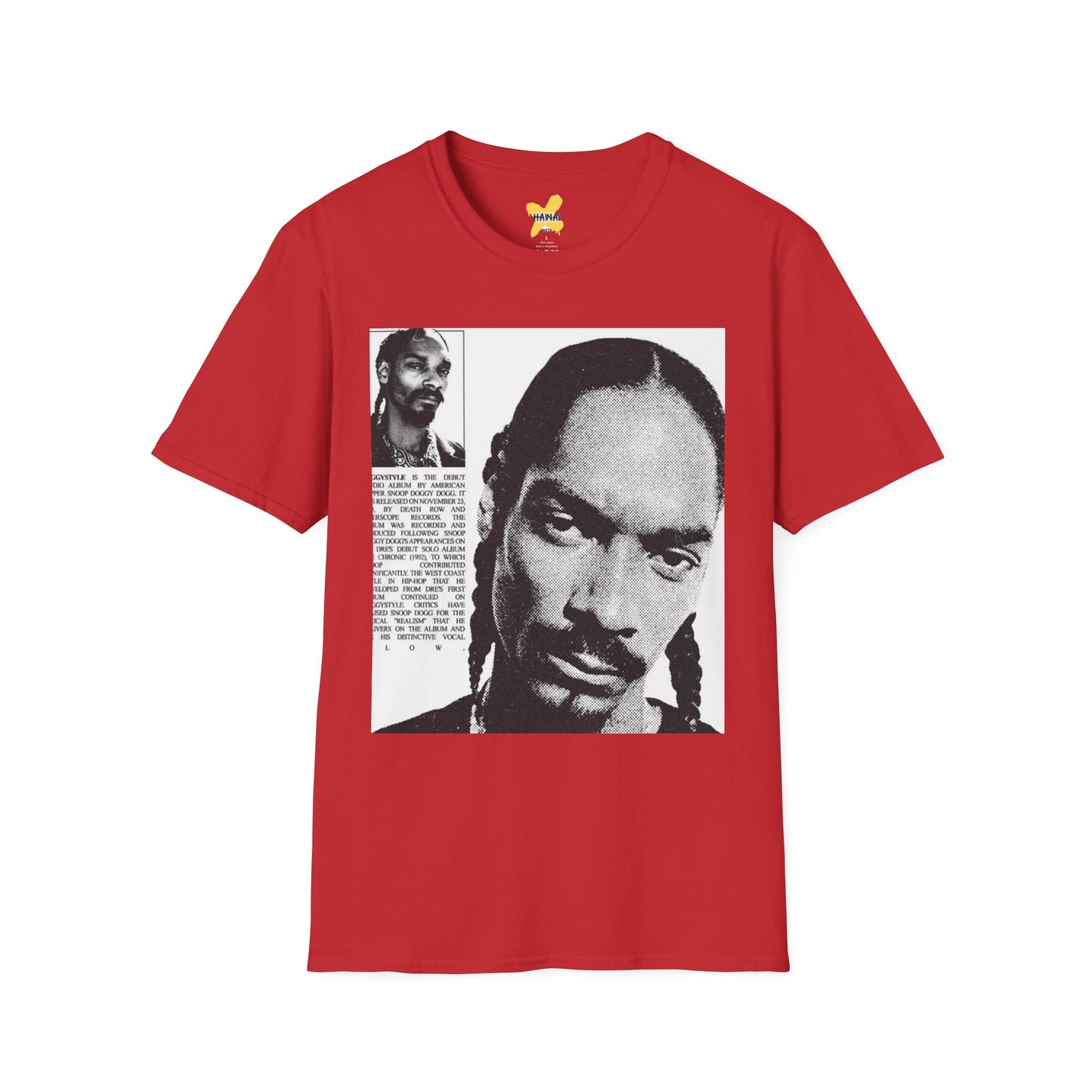 Retro Hip-Hop Unisex Softstyle T-Shirt with Snoop Dogg Design