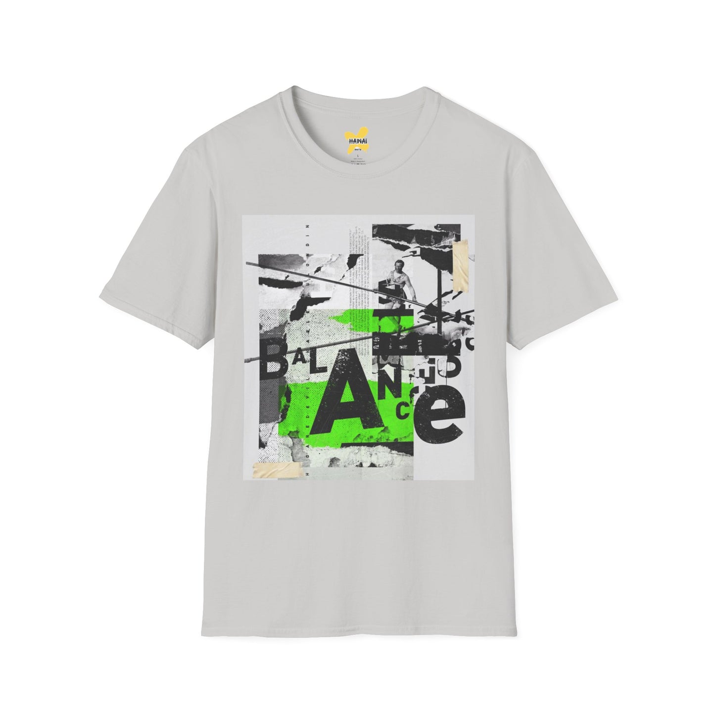 Retro Graphic Tee - Balance Art Design for Casual Style