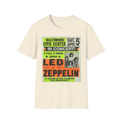 Retro Concert Tee - Led Zeppelin Vintage Style T-Shirt, Music Lovers Gift, Unisex Graphic Tee, Nostalgic Band Shirt, Rock Concert Wear