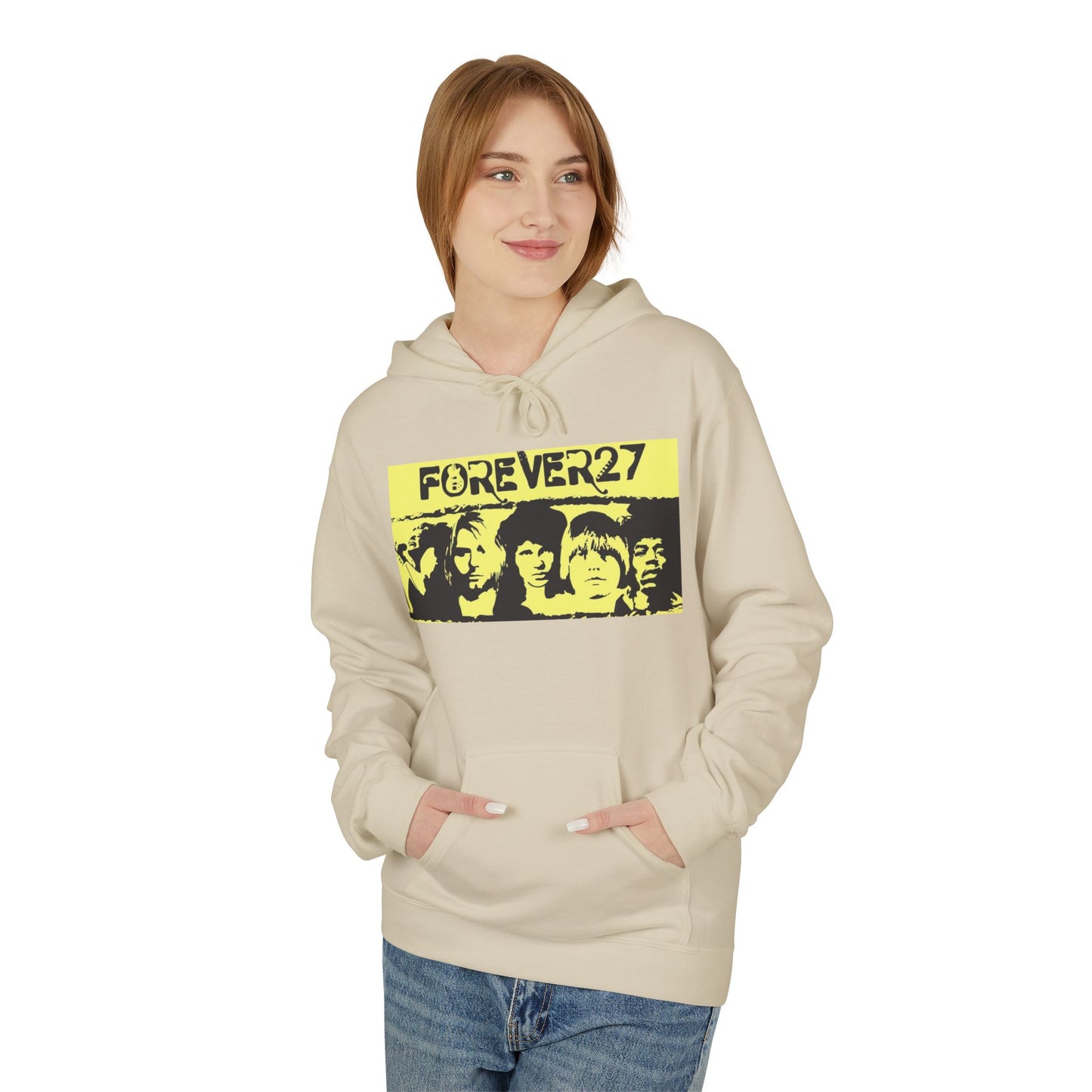 Forever 27 Retro Hoodie - Unisex Midweight Fleece for Music Lovers