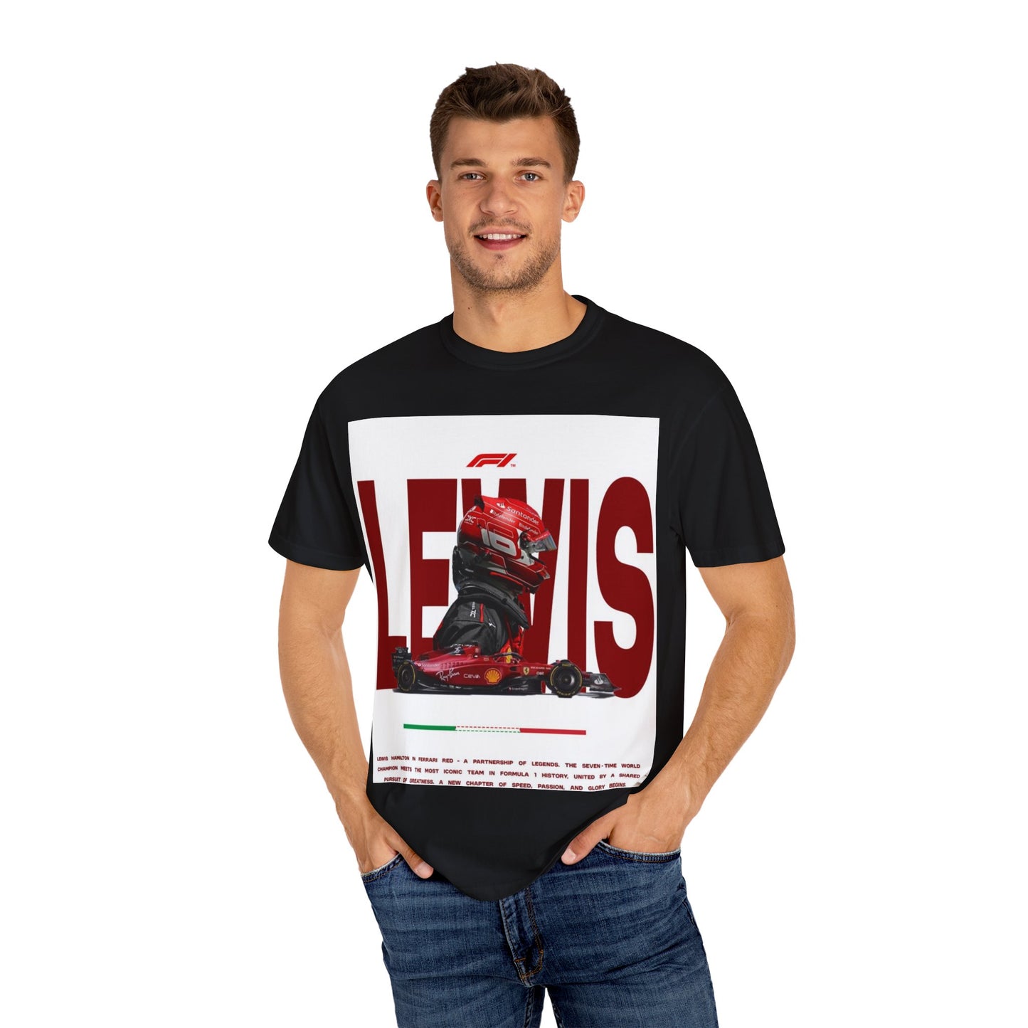 Lewis Hamilton F1 Unisex Garment-Dyed T-Shirt - Perfect for Racing Fans