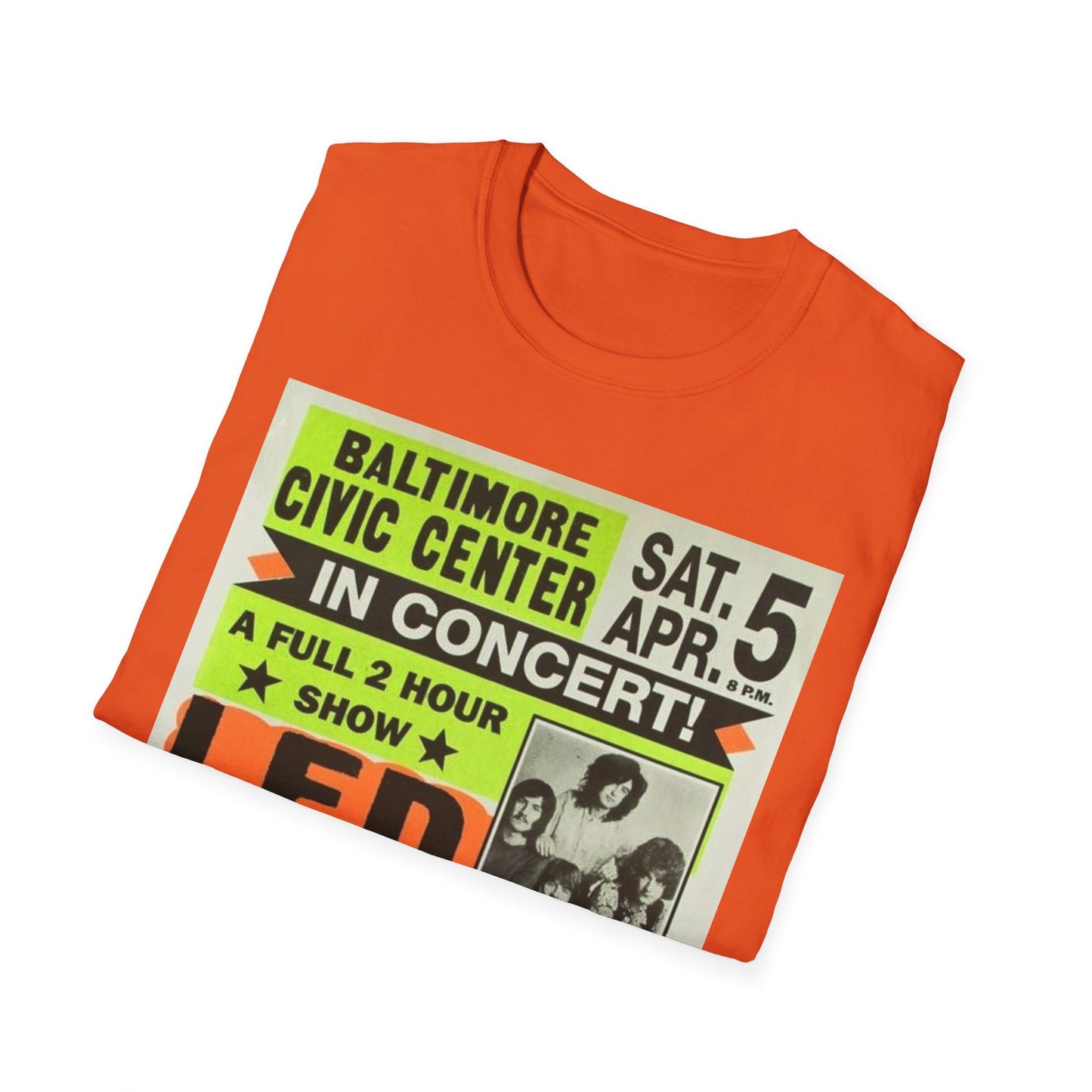 Retro Concert Tee - Led Zeppelin Vintage Style T-Shirt, Music Lovers Gift, Unisex Graphic Tee, Nostalgic Band Shirt, Rock Concert Wear