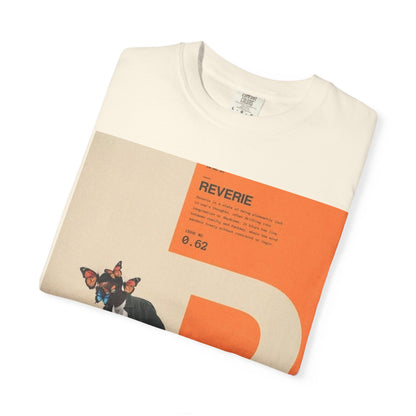 Reverie Skateboard Graphic T‑Shirt — Vintage R Letter Streetwear Tee