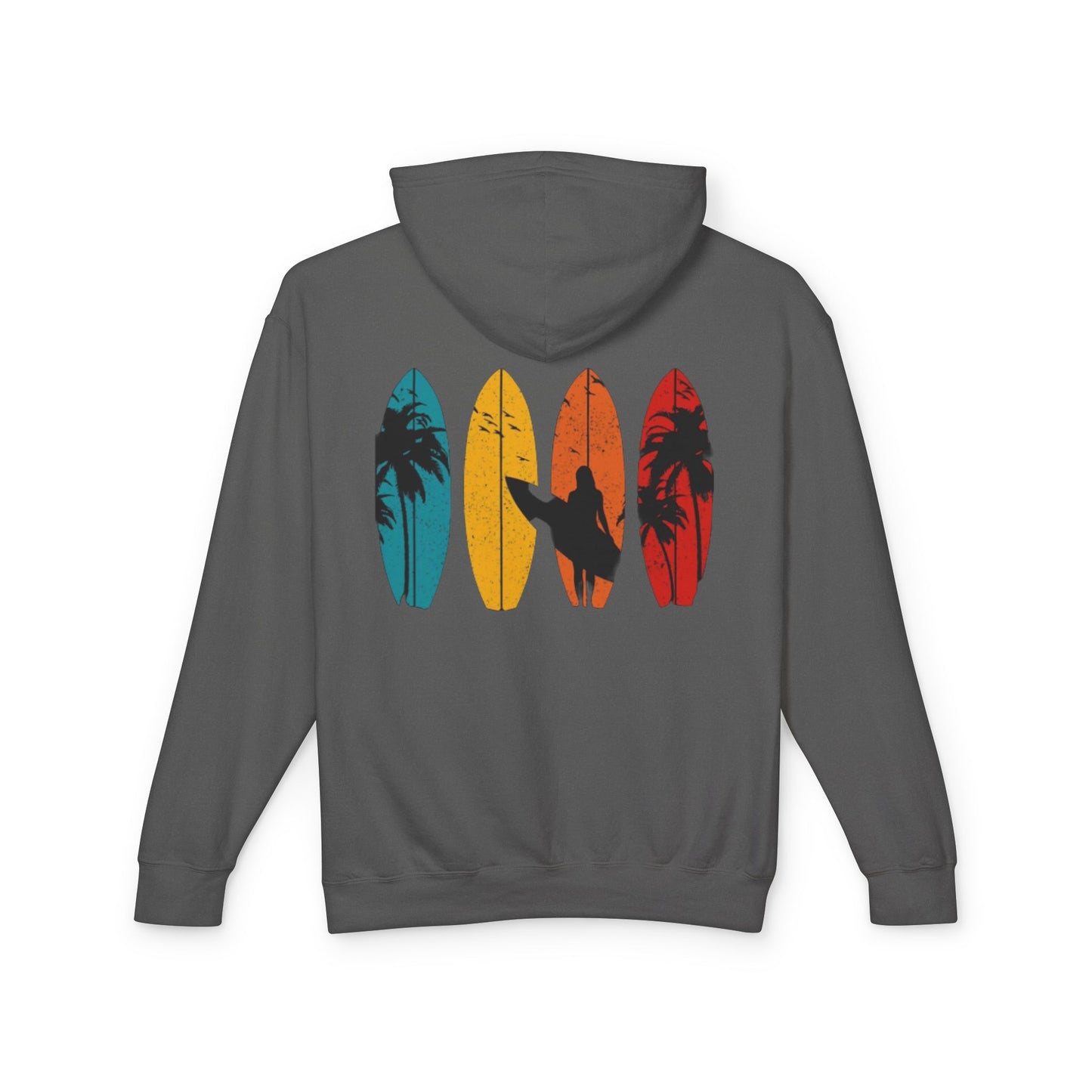 Surf Vibes Unisex Lightweight Hooded Sweatshirt – Perfect for Beach Lovers