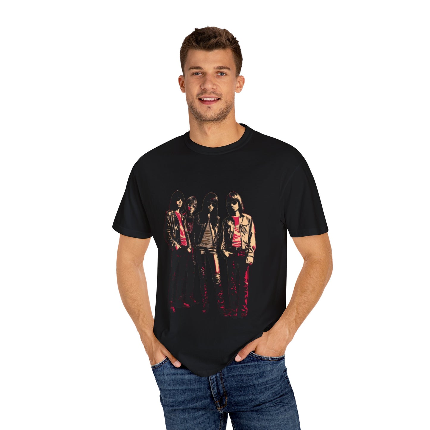 Rock Band Graphic Unisex Garment-Dyed T-Shirt