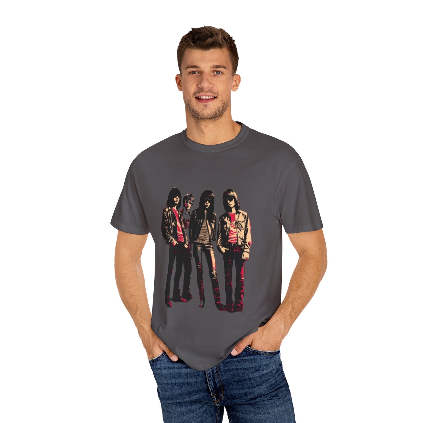 Rock Band Graphic Unisex Garment-Dyed T-Shirt
