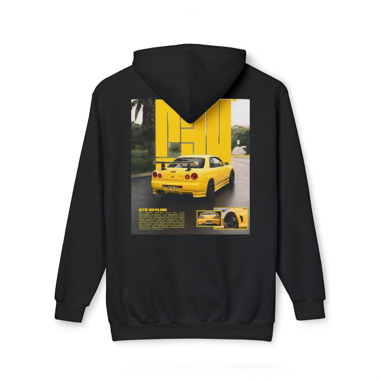 Unisex Hooded Sweatshirt - Retro Car Graphic - Made in the USA