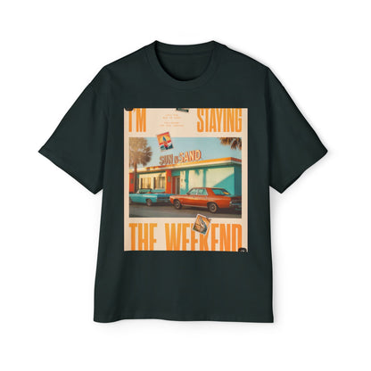 Weekend Vibes Tee — "I'm Staying the Weekend" Retro Diner Graphic T-Shirt