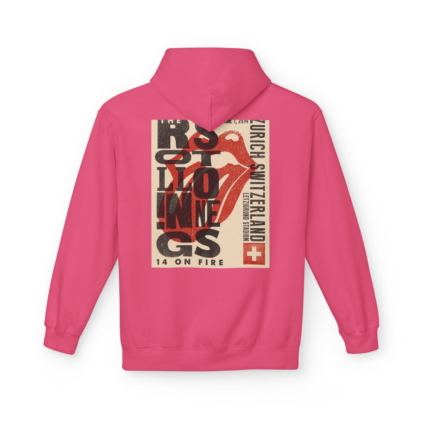 Retro Rock Band Fleece Hoodie - Unisex Softstyle with Vintage Concert Design