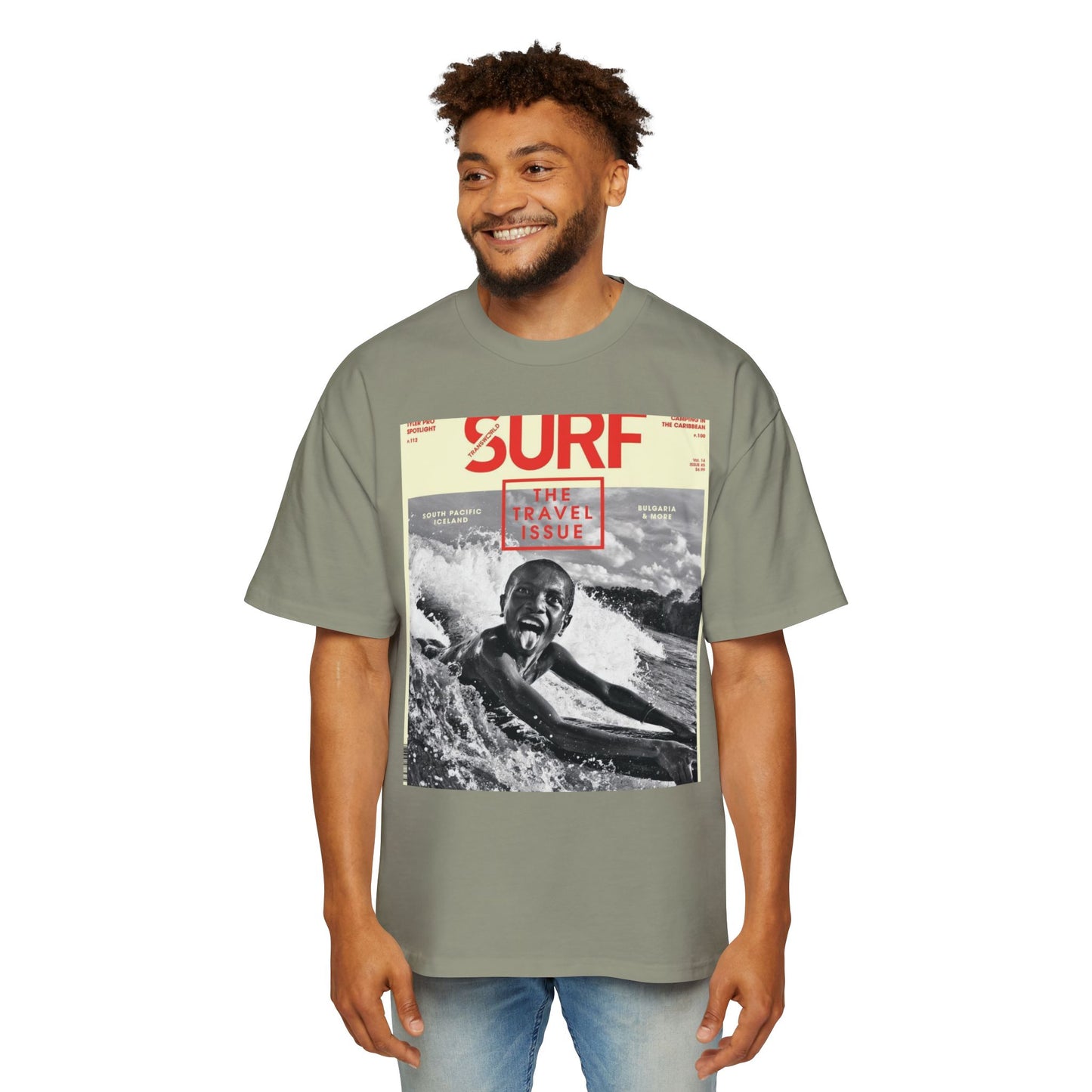 Surf Magazine Graphic Tee — "Surf: The Wave Issue" Vintage Beach Shirt