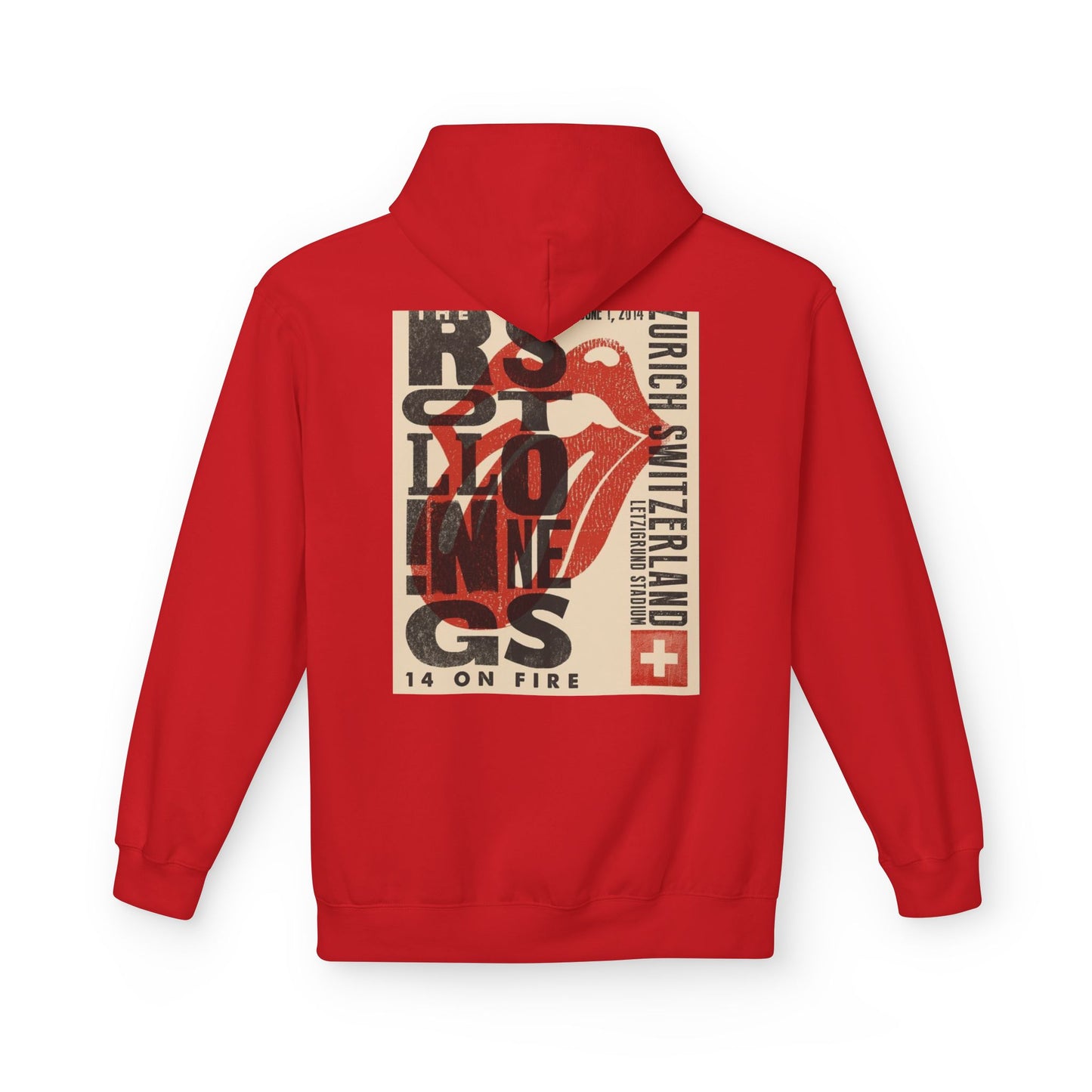 Retro Rock Band Fleece Hoodie - Unisex Softstyle with Vintage Concert Design
