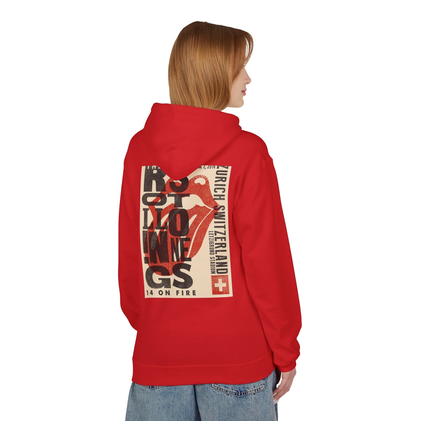 Retro Rock Band Fleece Hoodie - Unisex Softstyle with Vintage Concert Design