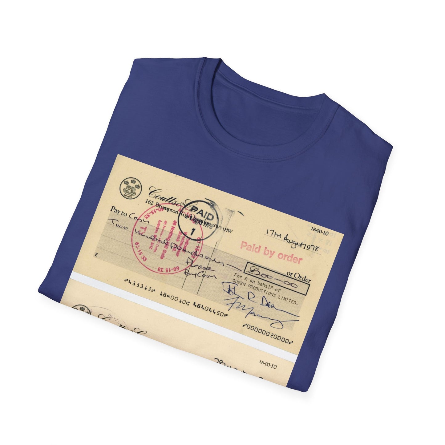 Vintage Document Unisex Softstyle T-Shirt - Paid Graphic Tee