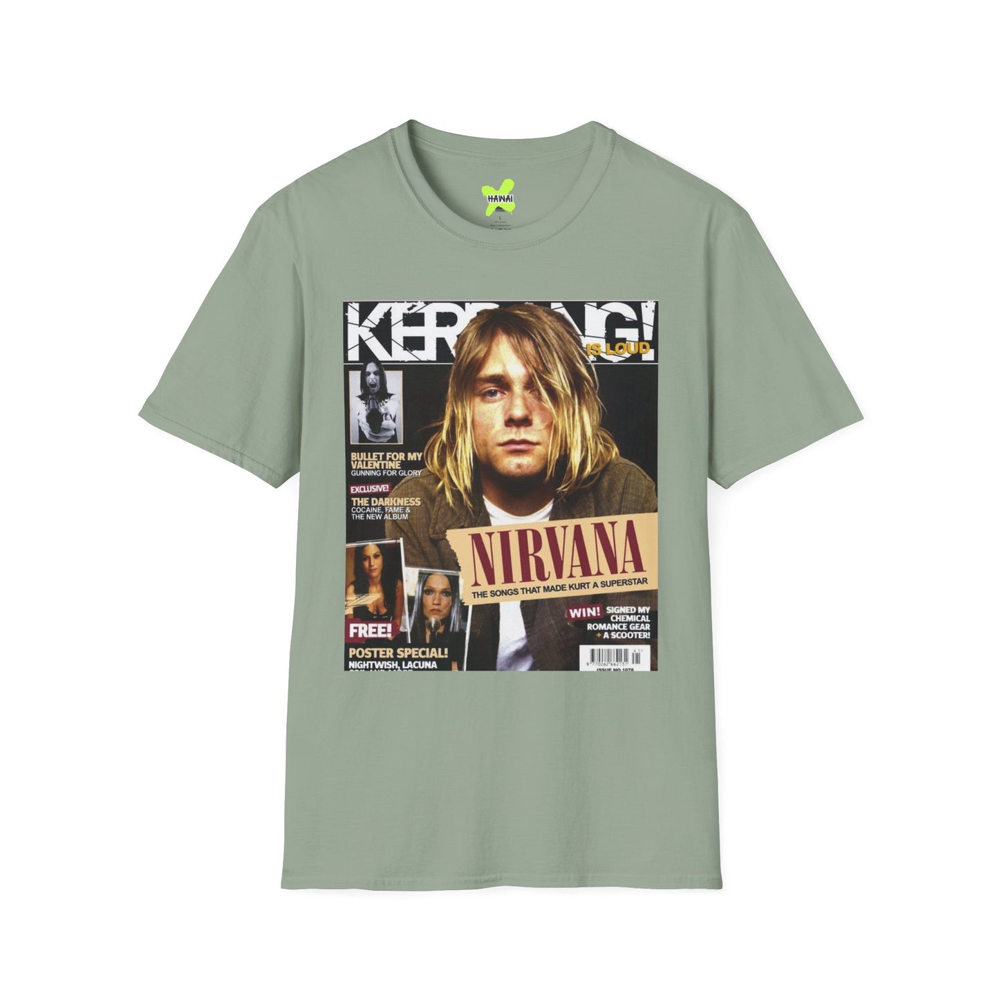 Retro Nirvana Unisex Softstyle T-Shirt - Vintage Magazine Design