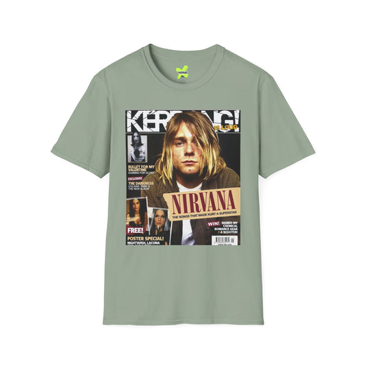 Retro Nirvana Unisex Softstyle T-Shirt - Vintage Magazine Design