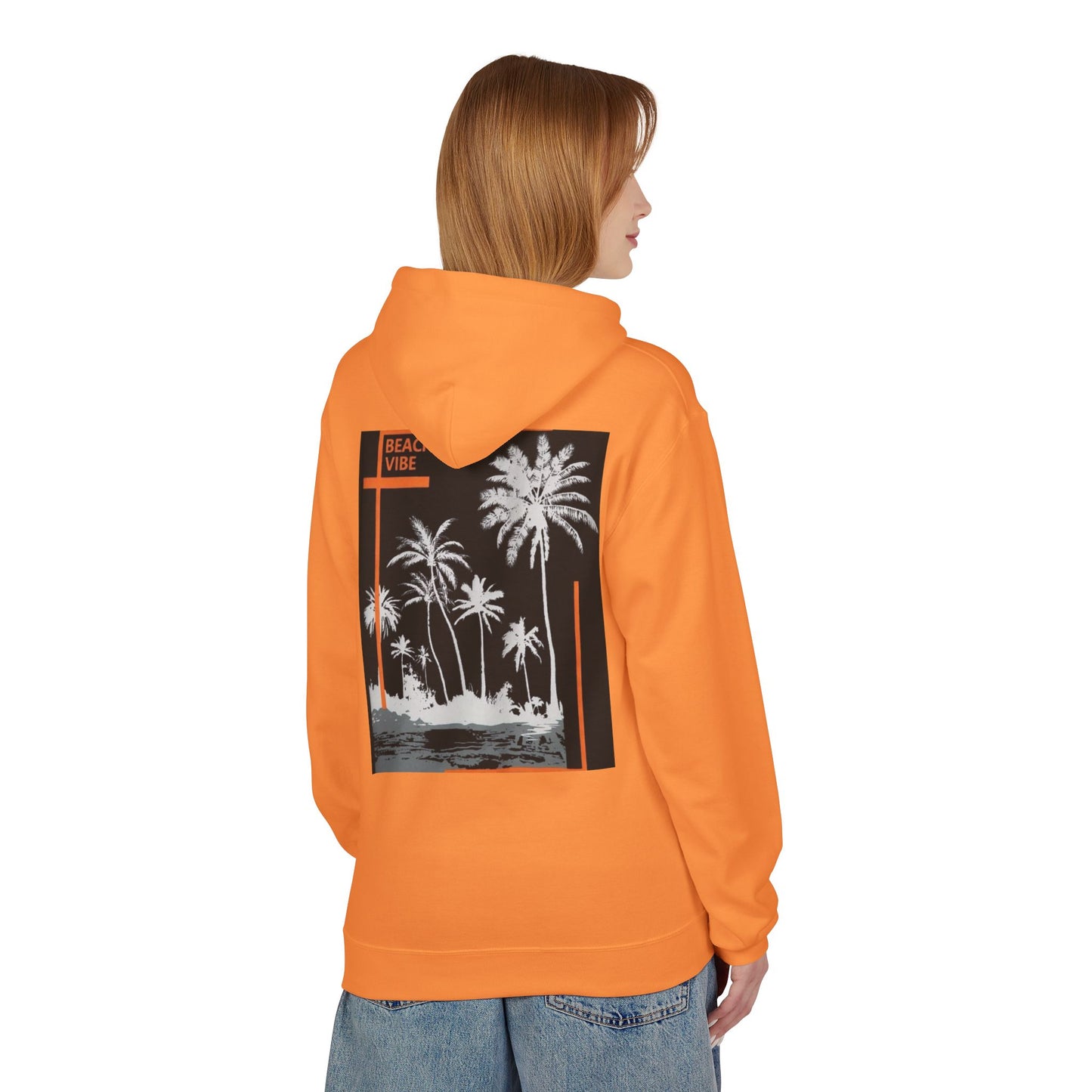 Beach Vibe Unisex Fleece Hoodie, Summer Fashion, Casual Wear, Gift for Her/Him, Cozy Lifestyle, Chill Out Apparel