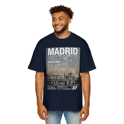 Madrid Graphic Tee — Vintage City Weather Poster T‑Shirt
