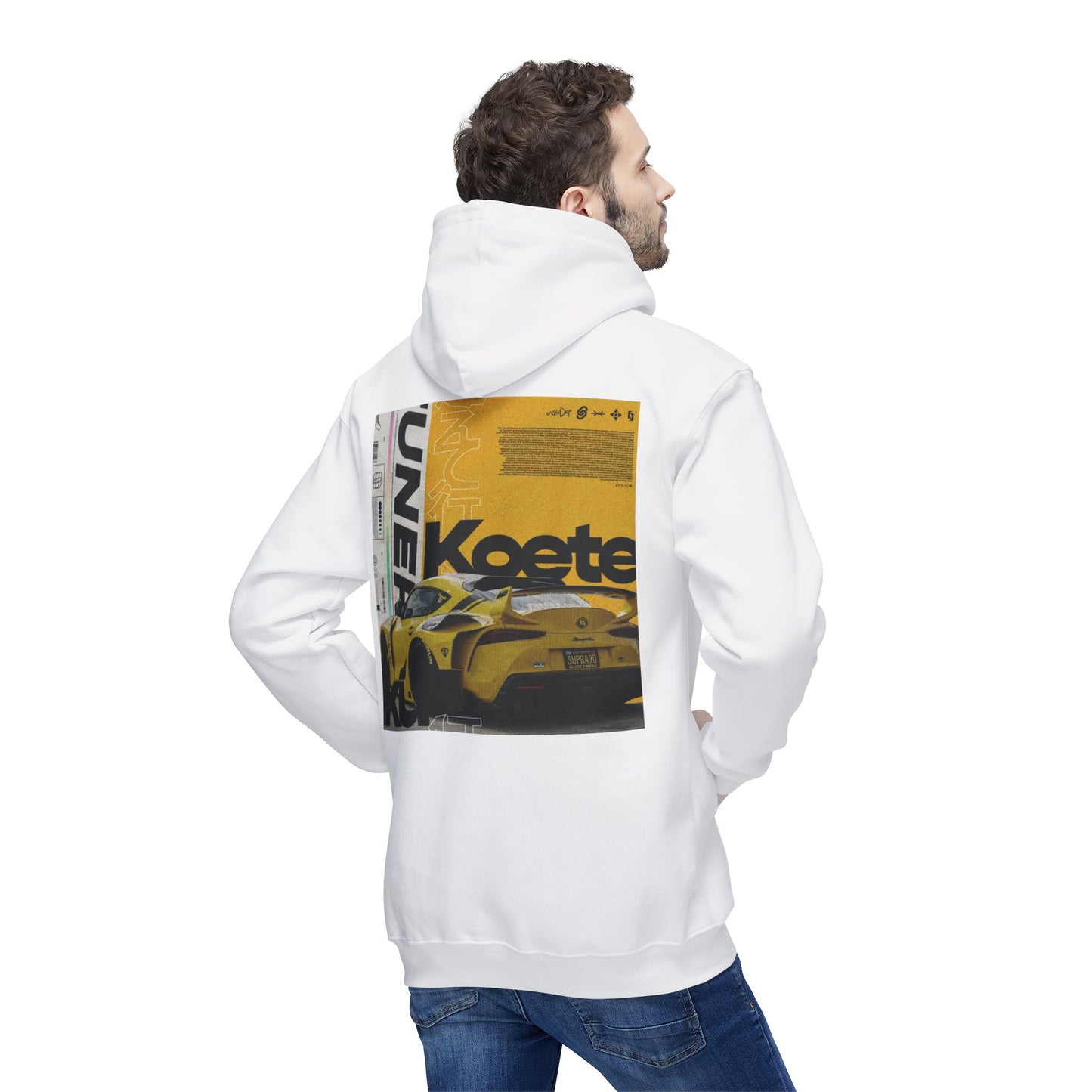 Unisex Hooded Sweatshirt with Car Graphic - Perfect for Automobiles Enthusiasts