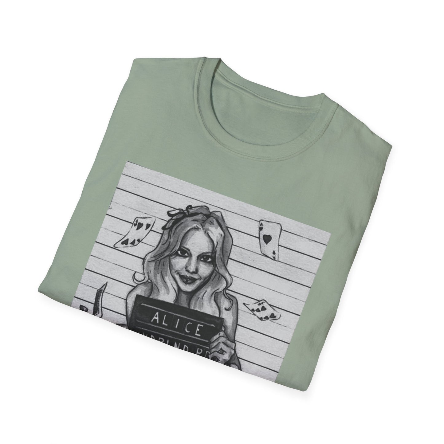 Alice in Wonderland Inspired Softstyle T-Shirt - Vintage Design