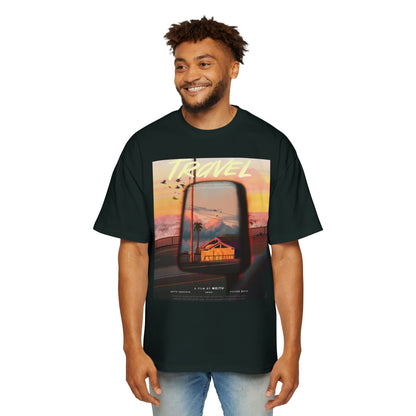 Travel Sunset Tee — Retro Roadside Mirror Graphic T-Shirt